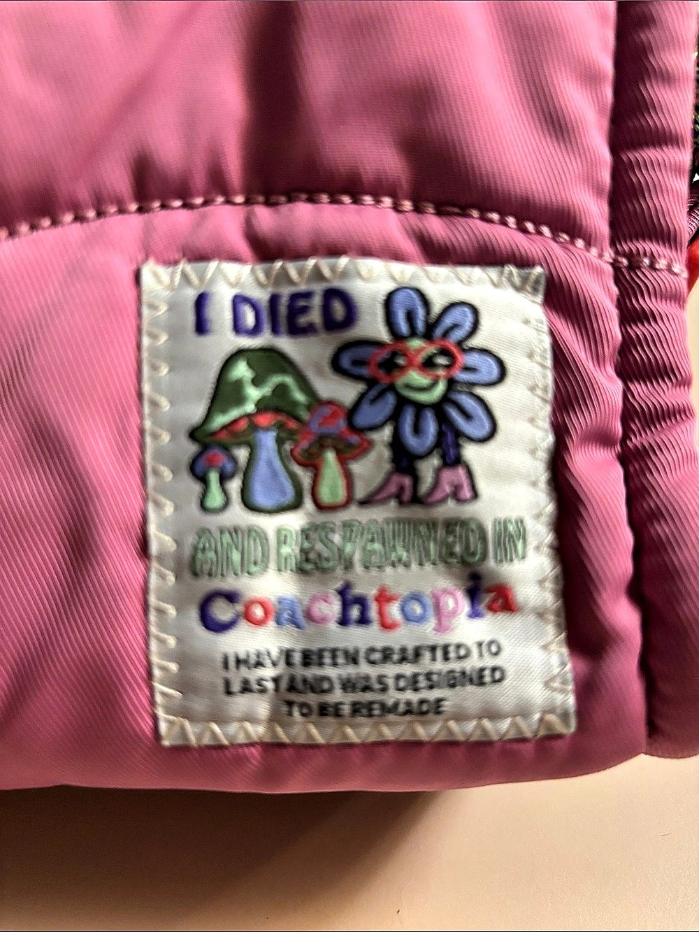 Coachtopia Quilted Pink Small Tote - Picture 4 of 12
